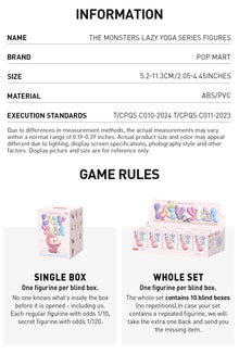 POP MART LABUBU THE MONSTERS Lazy Yoga Series Figures